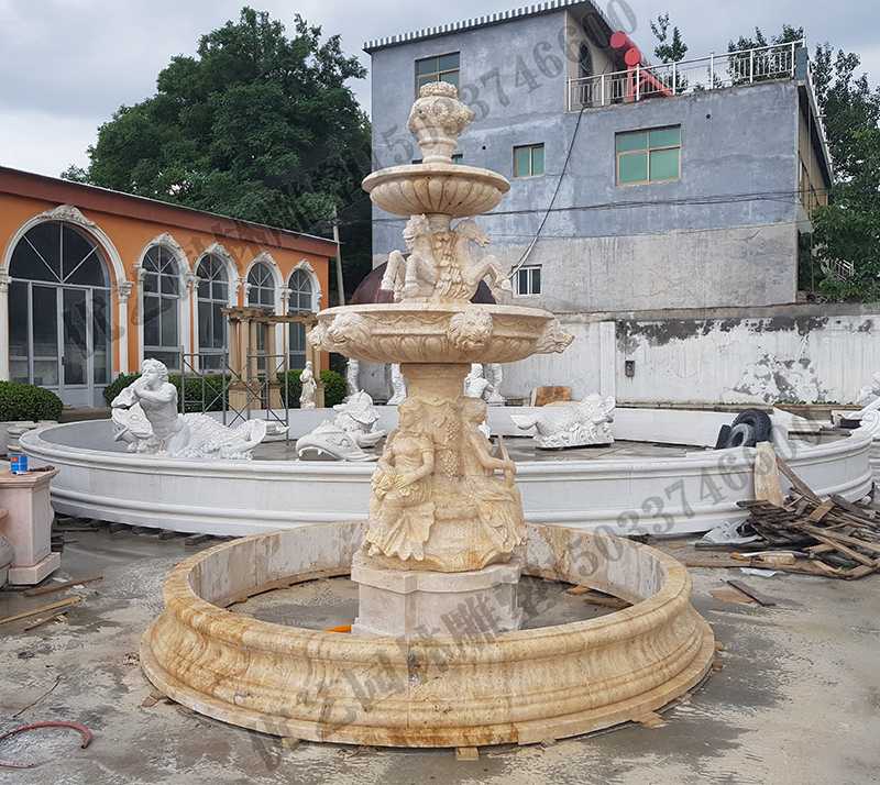 石雕噴泉，景觀人物噴泉，歐式噴泉