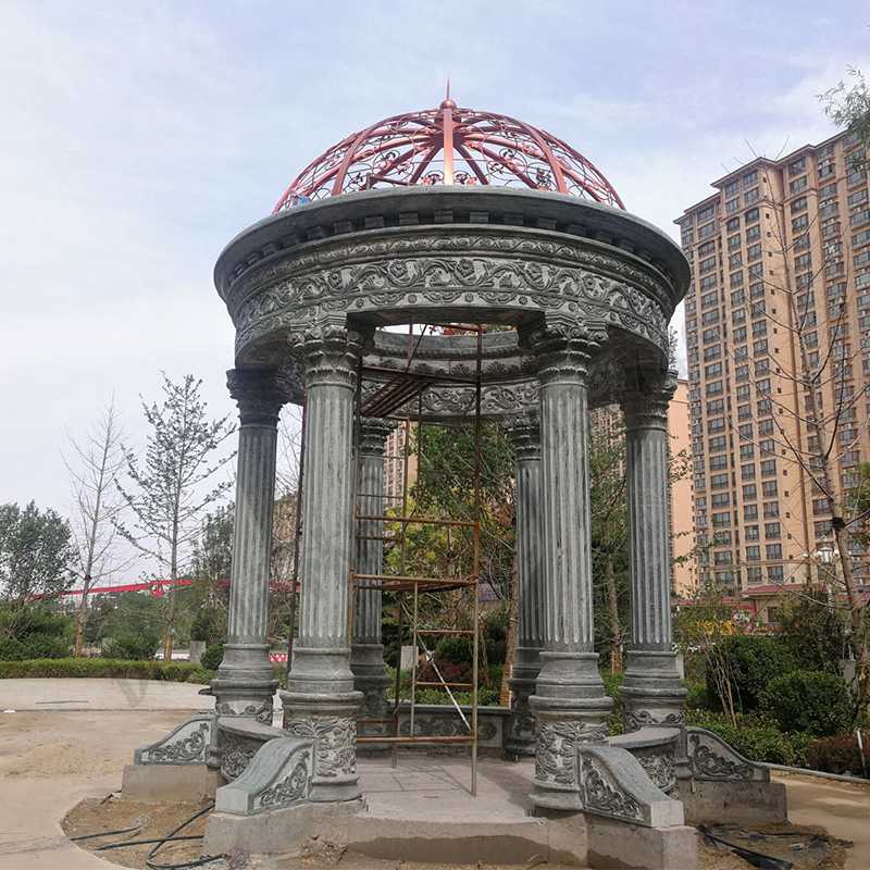 歐式景觀涼亭,小區(qū)花園休息亭子,石雕景觀亭子,綠色景觀涼亭1.jpg