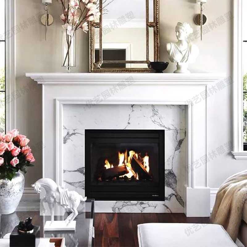 室內壁爐架，大理石壁爐架