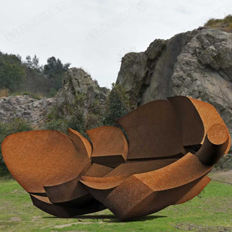 耐候鋼雕塑廠家,耐候鋼樹葉雕塑